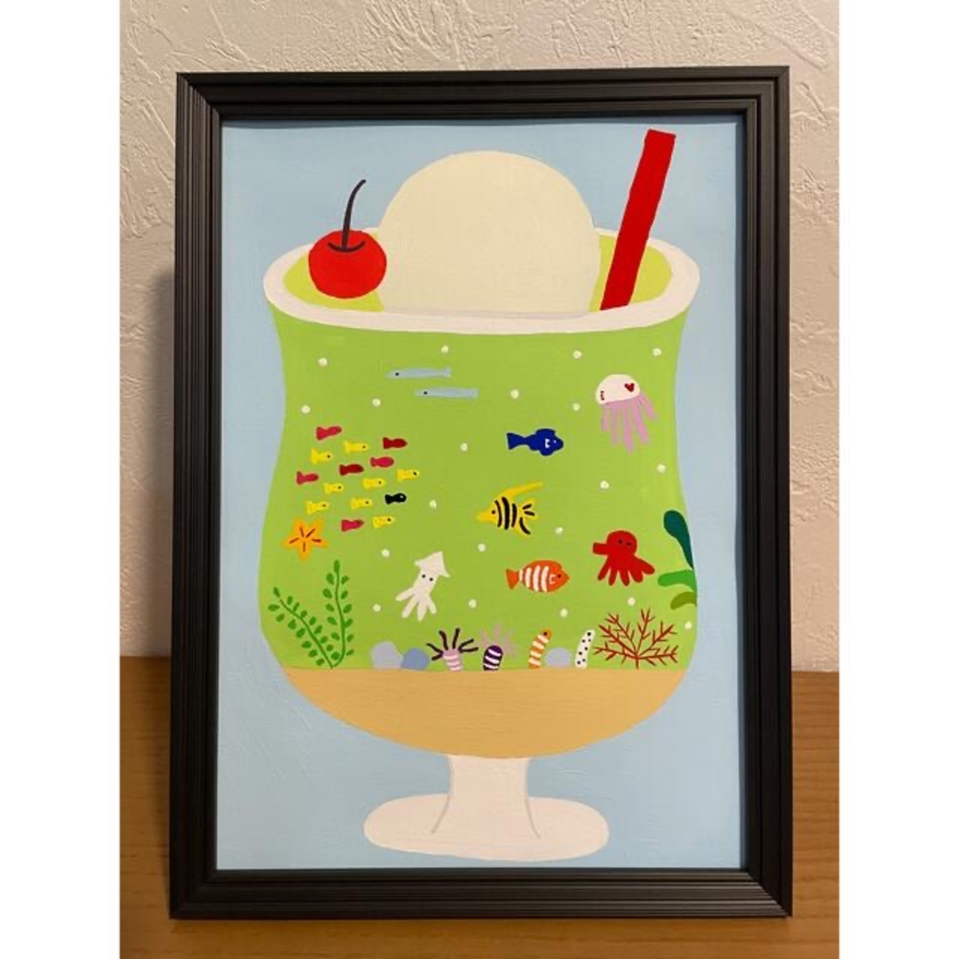 315クリームソーダ　316ポップコーン　セット エンタメ/ホビーの美術品/アンティーク(絵画/タペストリー)の商品写真