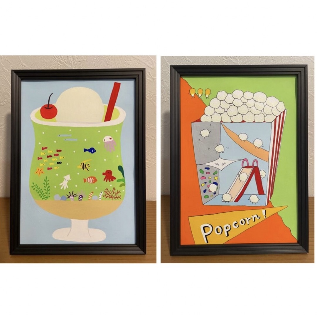 315クリームソーダ　316ポップコーン　セット エンタメ/ホビーの美術品/アンティーク(絵画/タペストリー)の商品写真