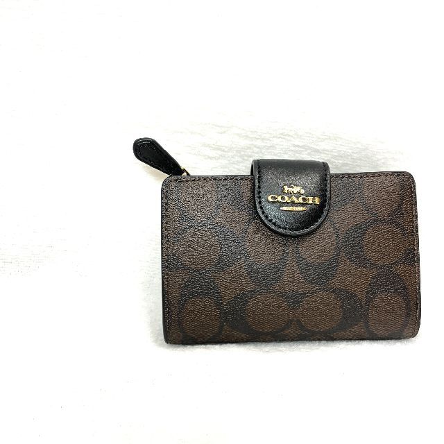 サイズ】 COACH - COACH コーチ シグネチャー キャンバス 二つ折り財布