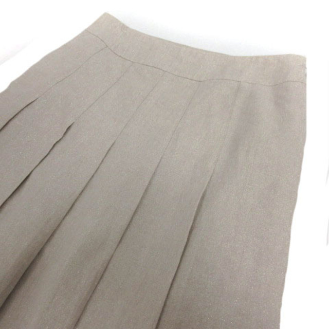 INED(イネド)のイネド INED スカート プリーツ ひざ丈 ラメ シンプル グレー 9 レディースのスカート(ひざ丈スカート)の商品写真