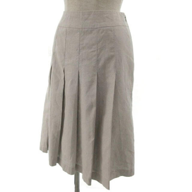 INED(イネド)のイネド INED スカート プリーツ ひざ丈 ラメ シンプル グレー 9 レディースのスカート(ひざ丈スカート)の商品写真