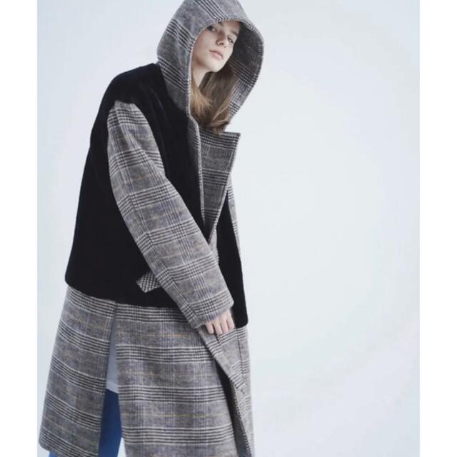 【美品】CULLNI 19AW  HOODED COAT  GREN CHECK