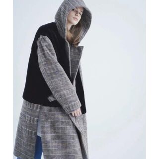 【美品】CULLNI 19AW  HOODED COAT  GREN CHECK(その他)