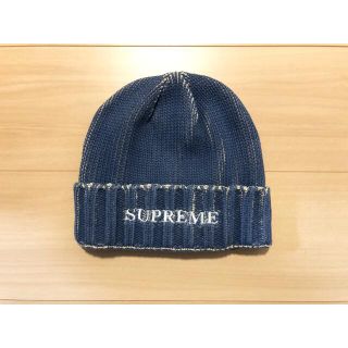 シュプリーム(Supreme)のシュプリーム　Overprint Beanie　ブルー(ニット帽/ビーニー)