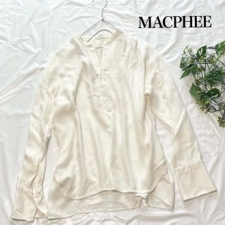 マカフィー(MACPHEE)の【大きめ】MACPHEE ブラウス　ゆったり　レーヨン　トゥモローランド(シャツ/ブラウス(長袖/七分))