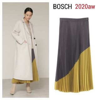 2020aw 定価39600円 BOSCH 【洗える】バイカラープリーツスカート