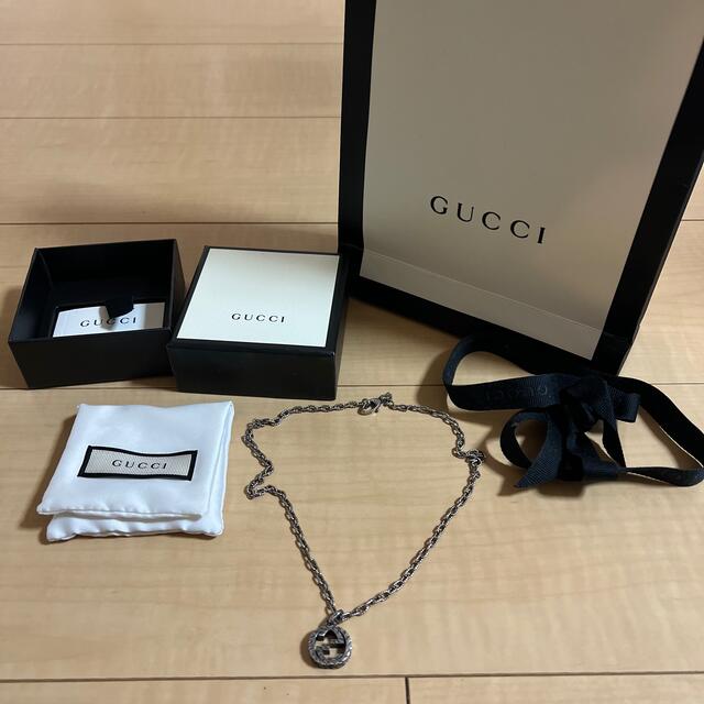 Gucci(グッチ)のGUCCI グッチ　ネックレス　インターロッキング　GG メンズのアクセサリー(ネックレス)の商品写真