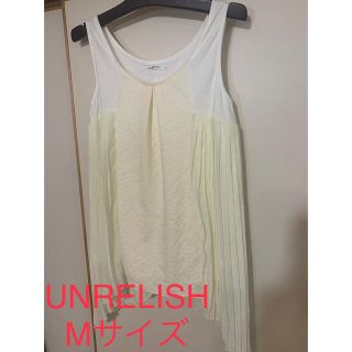 アンレリッシュ(UNRELISH)のF UNRELISH 切り返し　ノースリーブ　カットソー　レディース(カットソー(半袖/袖なし))