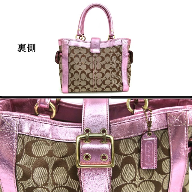 COACH - ◇コーチ◇ シグネチャー / メタリック / ピンク COACH - ◇コーチ◇ シグネチャー / メタリック / ピンク