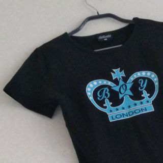 ボーイロンドン(Boy London)の◆B3 水色 王冠 当時物 レア 未使用 BOY LONDON Tシャツ 黒(Tシャツ(半袖/袖なし))