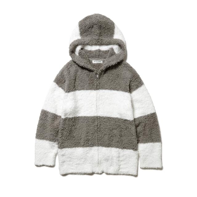 ジェラートピケ HOMME ボーダー 上下セット グレー Lサイズ メンズ