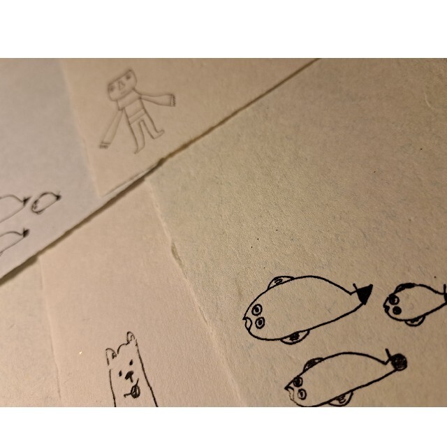 紙すき手作りハガキ12枚組 ハンドメイドの文具/ステーショナリー(その他)の商品写真