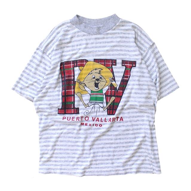 ART VINTAGE(アートヴィンテージ)の80s vintage ボーダーtee キャラプリント グラフィック レイヤード メンズのトップス(Tシャツ/カットソー(半袖/袖なし))の商品写真