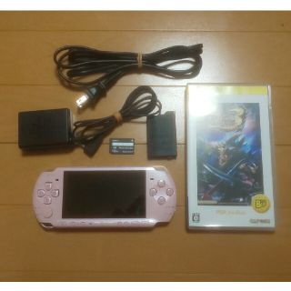 プレイステーションポータブル(PlayStation Portable)の（管32）PSP-3000（ピンク）すぐ遊べるセット(携帯用ゲーム機本体)