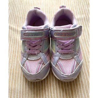 西松屋 ネオスピード スニーカー ピンク パープル 16cm 女の子