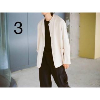 【COMOLI】S/Cドットスタンドカラージャケット DOT/3