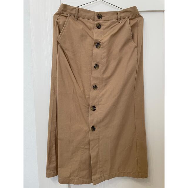 GU(ジーユー)のGU ロングスカート　ベージュ レディースのスカート(ロングスカート)の商品写真