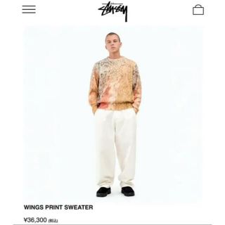 ステューシー(STUSSY)のstussy 21FW WINGS PRINT SWEATER モヘア(ニット/セーター)