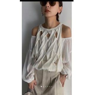 アメリヴィンテージ(Ameri VINTAGE)のアメリヴィンテージ  MEDI BRAID LAYERED TOP(シャツ/ブラウス(長袖/七分))