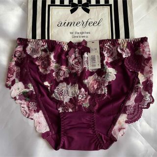 エメフィール(aimer feel)の新品♡エメフィール　花柄　ショーツ　ボルドー　L 完売　レア(ショーツ)