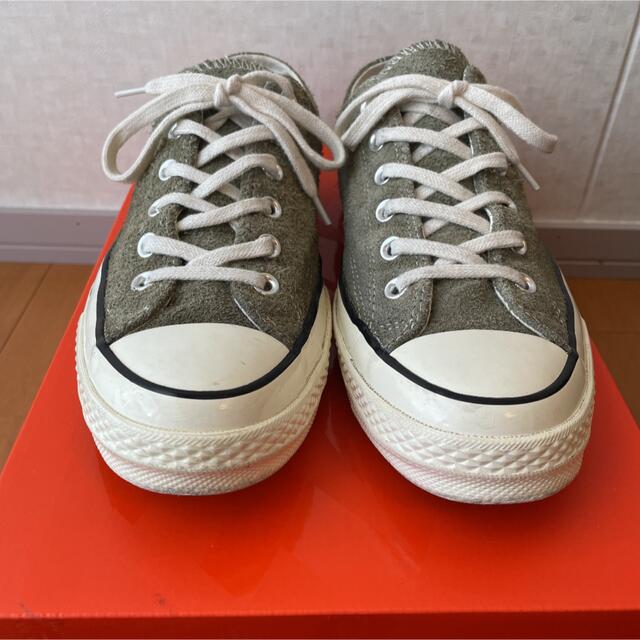 美品　converse チャックテイラー　ct70 スエード　カーキ