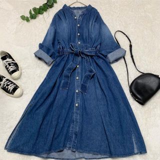 ★DRESSLAVE　パールデニムワンピース