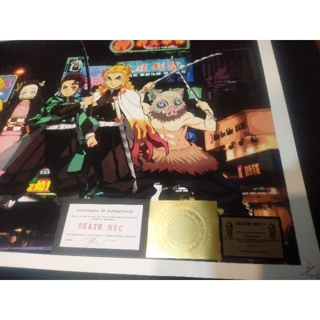 額付き】DEATH NYC 正規品 鬼滅の刃 額付き】DEATH NYC 正規品 鬼滅の刃