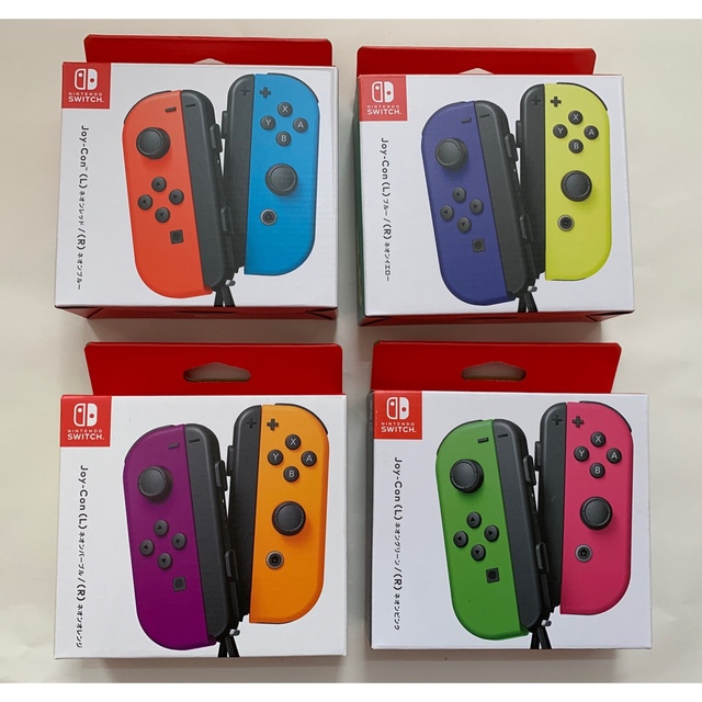 Nintendo Switch(ニンテンドースイッチ)の【匿名、新品】joy con ネオンレッド　ネオンブルー　任天堂　ジョイコン エンタメ/ホビーのゲームソフト/ゲーム機本体(その他)の商品写真