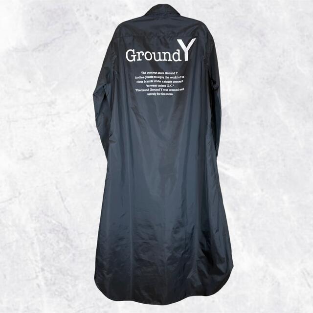 新しく着き 【新品】Ground - Yamamoto Yohji Y 3 コート ロングシャツ スタッフシャツ ナイロン ステンカラーコート