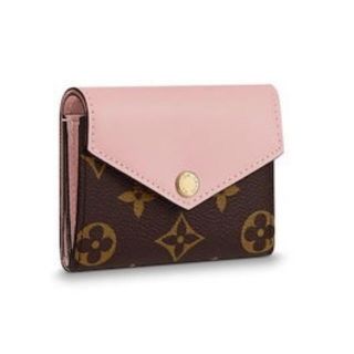 ルイヴィトン(LOUIS VUITTON)のLOUIS VUITTON ピンクモノグラム三つ折り財布(折り財布)