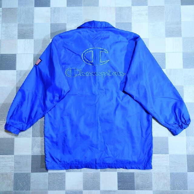 Champion(チャンピオン)の90’s Champion ナイロン 裏地付き 両面プリント コーチ ジャケット メンズのジャケット/アウター(ナイロンジャケット)の商品写真