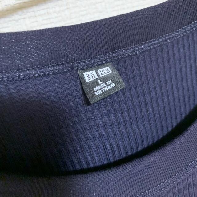 UNIQLO(ユニクロ)のUNIQLO ユニクロ スーピマコットンリブクルーネックTシャツ レディースのトップス(Tシャツ(半袖/袖なし))の商品写真