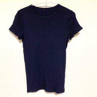 ユニクロ(UNIQLO)のUNIQLO ユニクロ スーピマコットンリブクルーネックTシャツ(Tシャツ(半袖/袖なし))