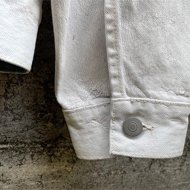 Maison Martin Margiela(マルタンマルジェラ)のメゾンマルジェラ ペイント ペンキデニムジャケット Gジャン ホワイト 白 メンズのジャケット/アウター(Gジャン/デニムジャケット)の商品写真