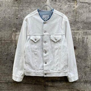 マルタンマルジェラ(Maison Martin Margiela)のメゾンマルジェラ ペイント ペンキデニムジャケット Gジャン ホワイト 白(Gジャン/デニムジャケット)