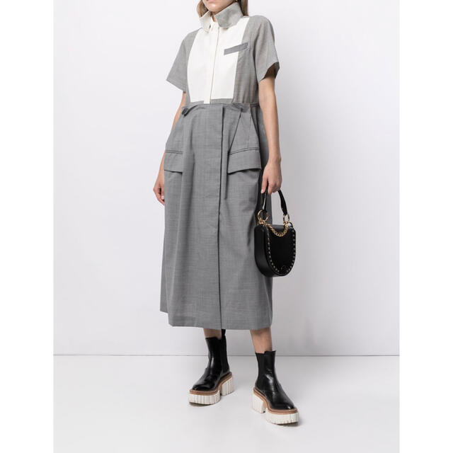 sacai(サカイ)のsacai サカイ suitingdress シャツワンピース 2 レディースのワンピース(ロングワンピース/マキシワンピース)の商品写真