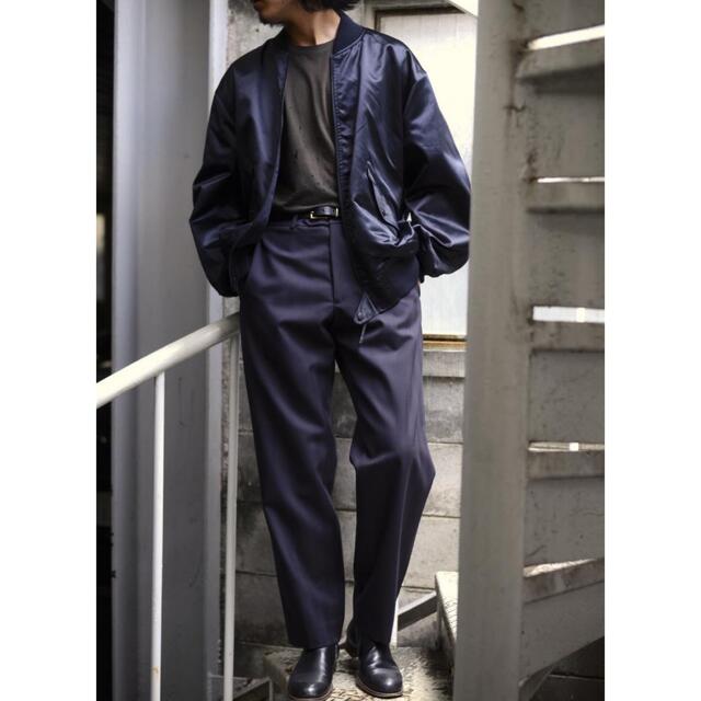 COMOLI(コモリ)のKAPTAIN SUNSHINE Silk Bomber Jacket navy メンズのジャケット/アウター(ブルゾン)の商品写真