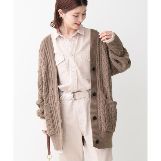 新品 Spick&Span ハミルトンアルパカケーブル カーディガン