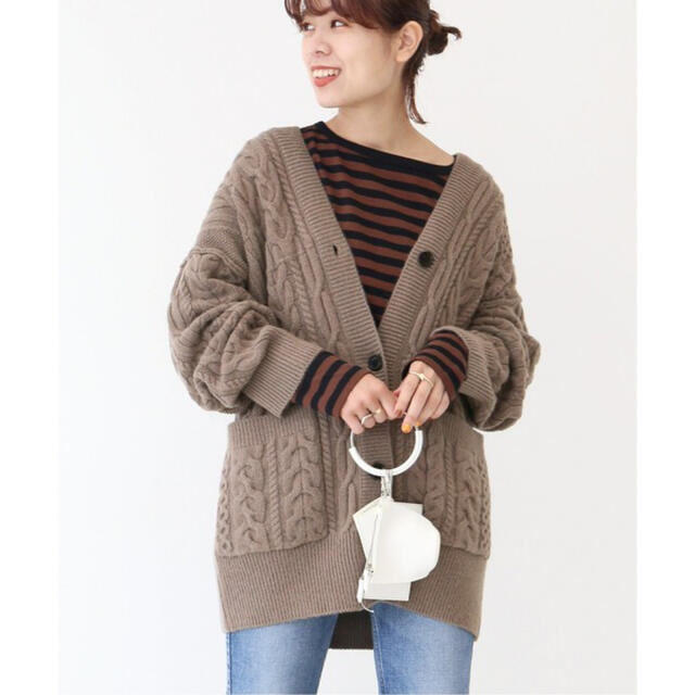 新品 Spick&Span ハミルトンアルパカケーブル カーディガン