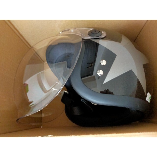 【cai様専用】スモールジョン ヘルメット スター柄 小さめサイズ 自動車/バイクのバイク(ヘルメット/シールド)の商品写真