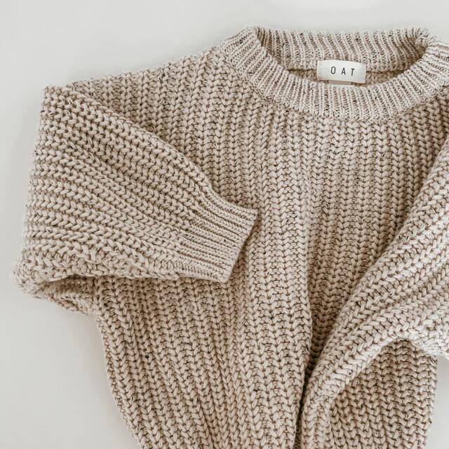 【新品】OAT  ‘Oat Fleck’ Chunky Knit 1-2y