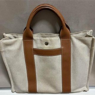 エルメス(Hermes)の値下げ中【エルメス】サックアーネMMトートバッグ トワルアッシュ×レザー(トートバッグ)