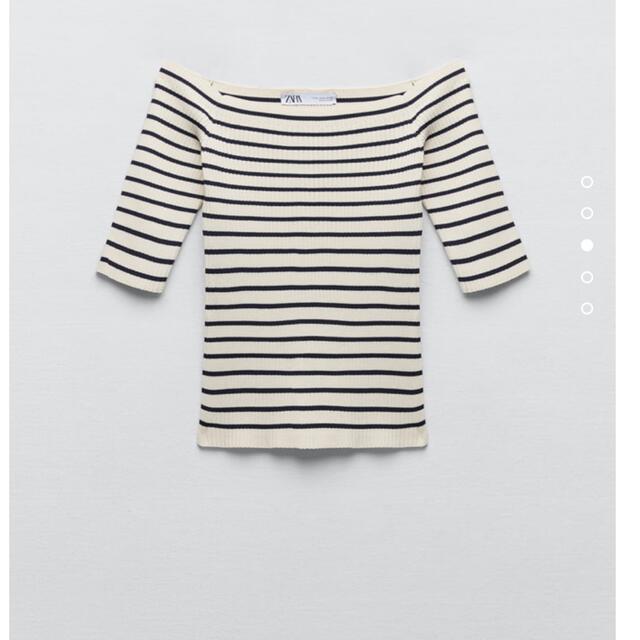 ZARA(ザラ)のZARA リブ編みニットトップス レディースのトップス(カットソー(半袖/袖なし))の商品写真