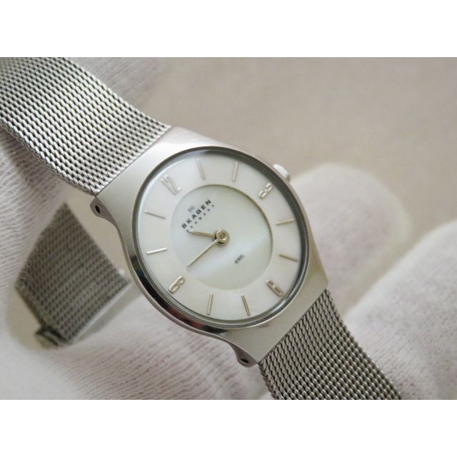 SKAGEN(スカーゲン)のSKAGEN スカーゲン STEEL 腕時計 素敵なシェル文字盤 レディースのファッション小物(腕時計)の商品写真