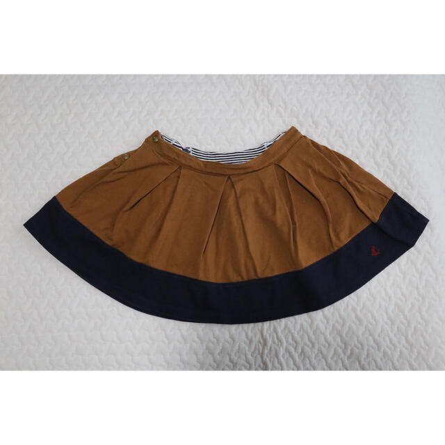 PETIT BATEAU(プチバトー)のpetitbeteau プチバトー  バイカラー　スカート　3ans/94cm キッズ/ベビー/マタニティのキッズ服女の子用(90cm~)(スカート)の商品写真