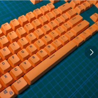 キーキャップセット　メカニカル　キーボード　キートップ　オレンジ(PCパーツ)