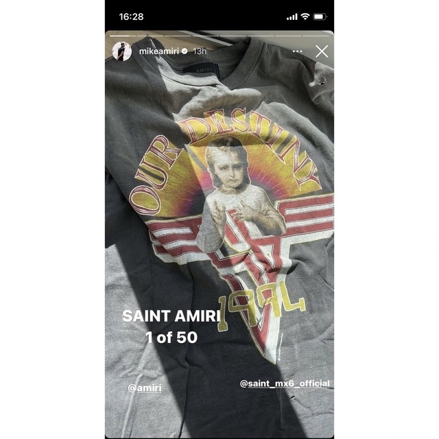 AMIRI(アミリ)の世界50着限定　AMIRI × Saint Mxxxxxx ヴィンテージTシャツ メンズのトップス(Tシャツ/カットソー(半袖/袖なし))の商品写真