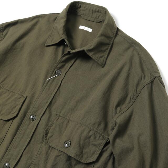 comoli ベタシャンCPOシャツ OLIVE 【待望 】 トップス tripkicks.com