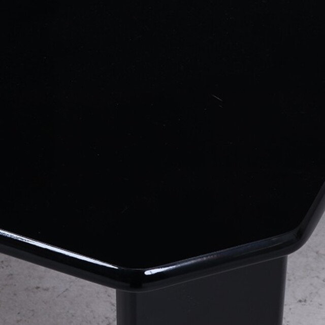 ♐UV加工　ローテーブル ルーチェ　■ブラック黒　折り畳み式■幅75cm インテリア/住まい/日用品の机/テーブル(ローテーブル)の商品写真