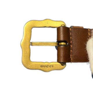 Gucci - 【新品】GUCCI キャットヘッド レザー ブレスレット ブラウン